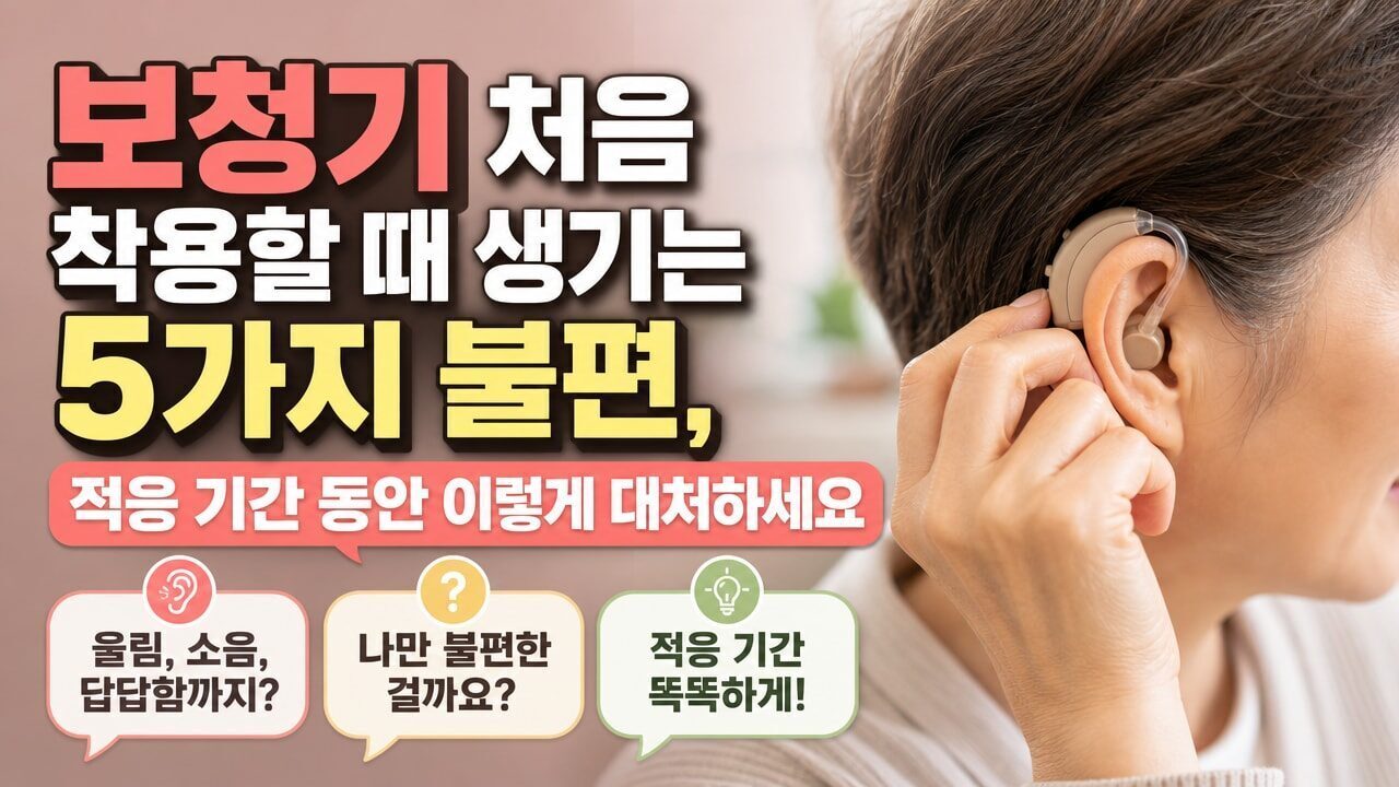 보청기 처음 착용할 때 생기는 5가지 불편, 적응 기간 동안 이렇게 대처하세요