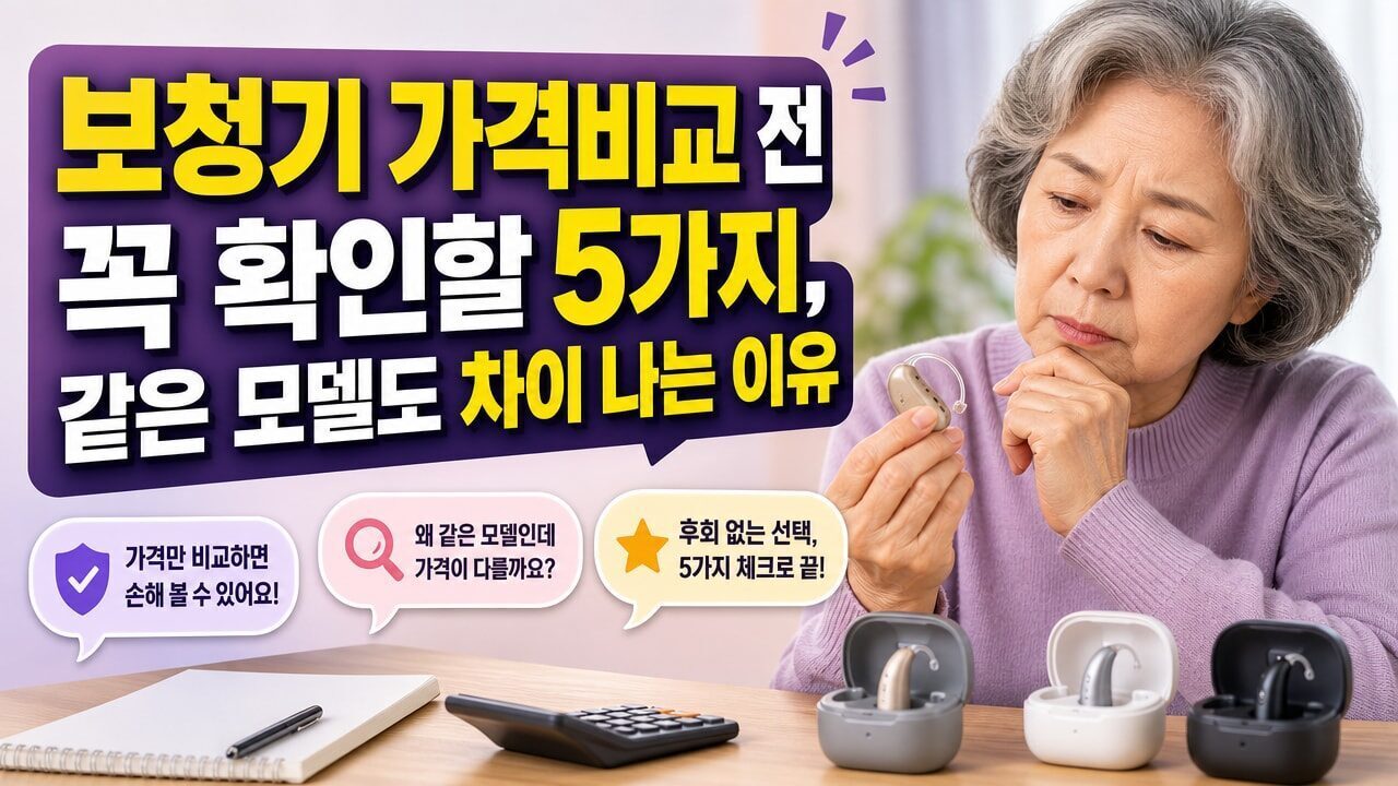 보청기 가격비교 전 꼭 확인할 5가지, 같은 모델도 차이 나는 이유